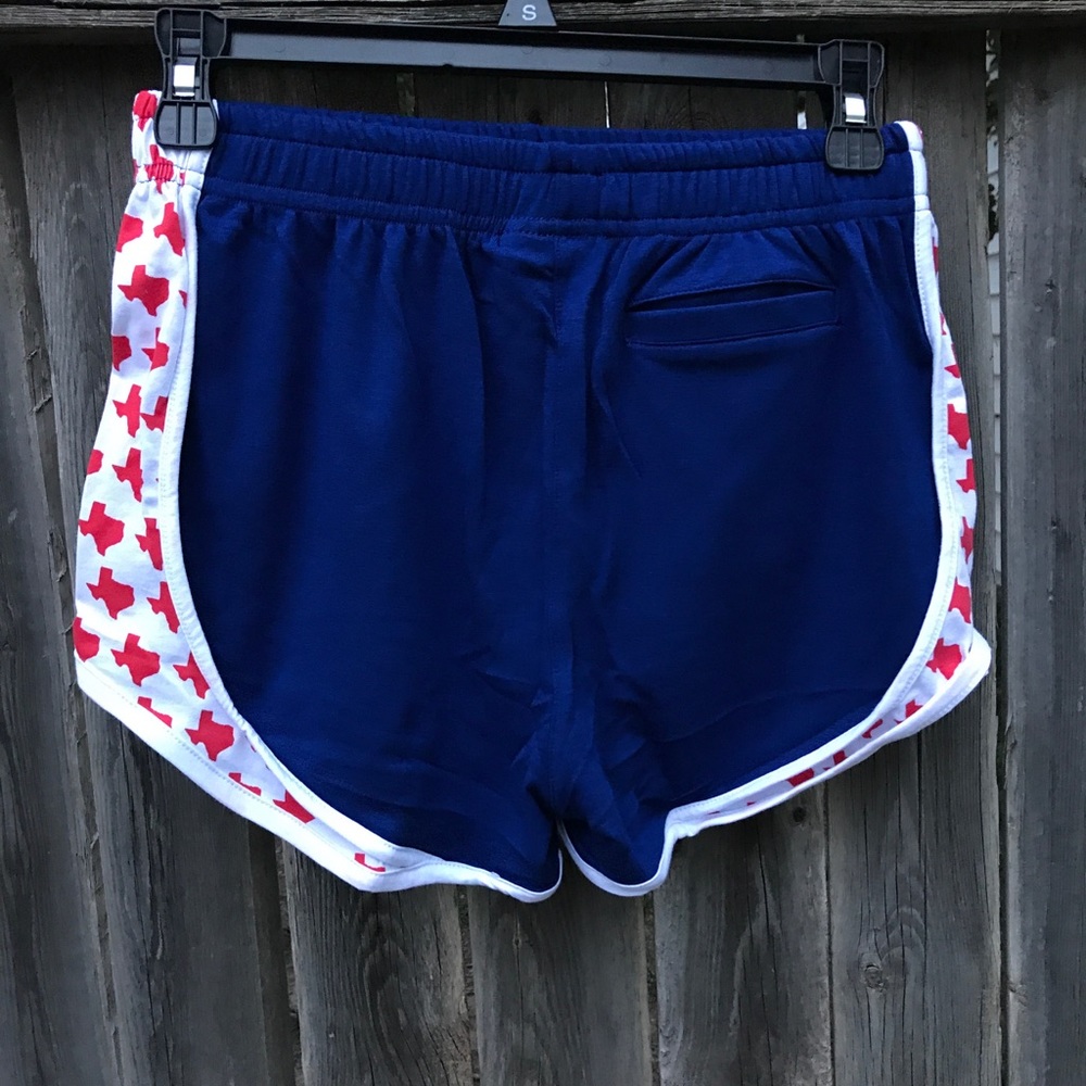 Texas blue and red shorts