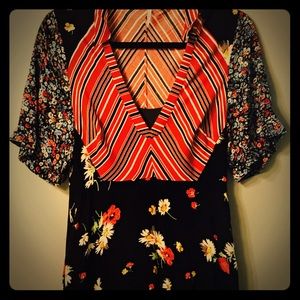 Free People retro mini dress