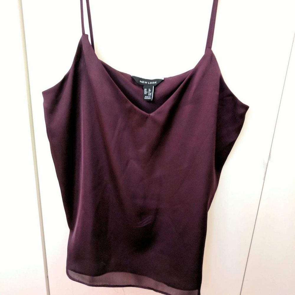 Plum satin cami never worn