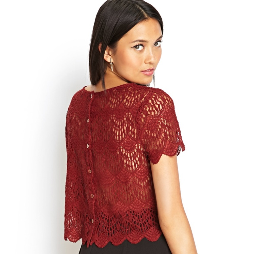 Forever 21 Purple Eyelash Lace Top! 💜