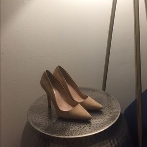 Suede Nude Pointed Toe Pumps