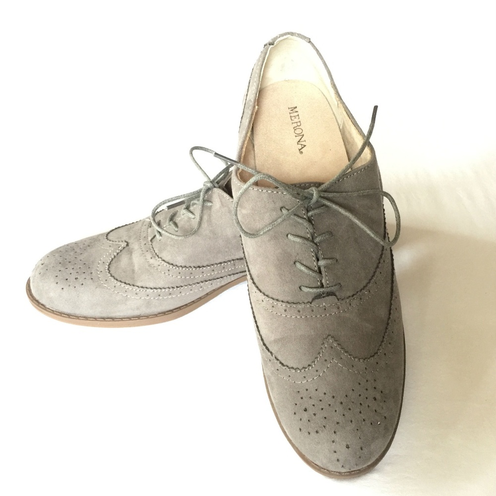 Grey Sueded Brogues Perfect for Fall NWOT
