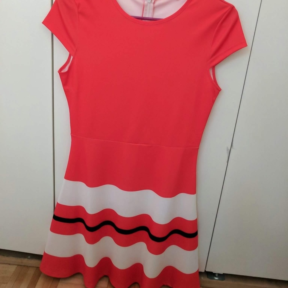 Fit and flare red dress