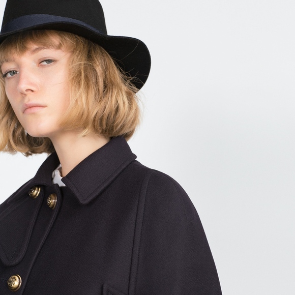 Brown Zara Wool Fedora hat - Picture 3 of 8