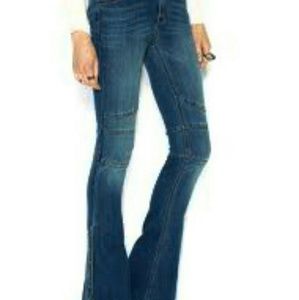 Free People Moto Flare Leg Jeans