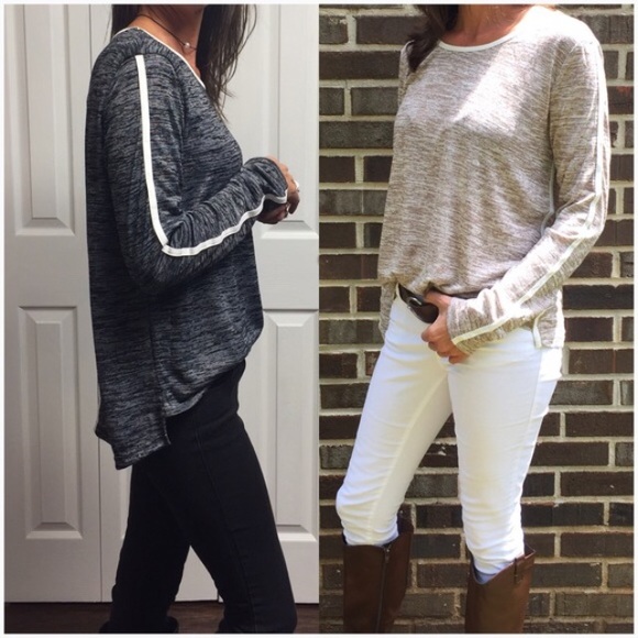 LAST ONE XS— Black and Charcoal Flecked Pullover - Picture 4 of 4