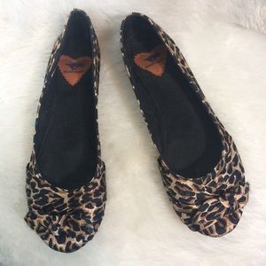 Rocket Dog Womens Leopard Print Bow Career Flats 9