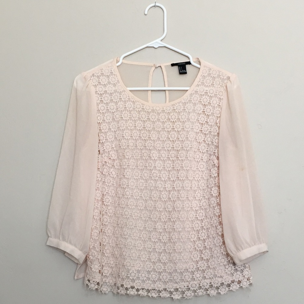 Blush pink blouse
