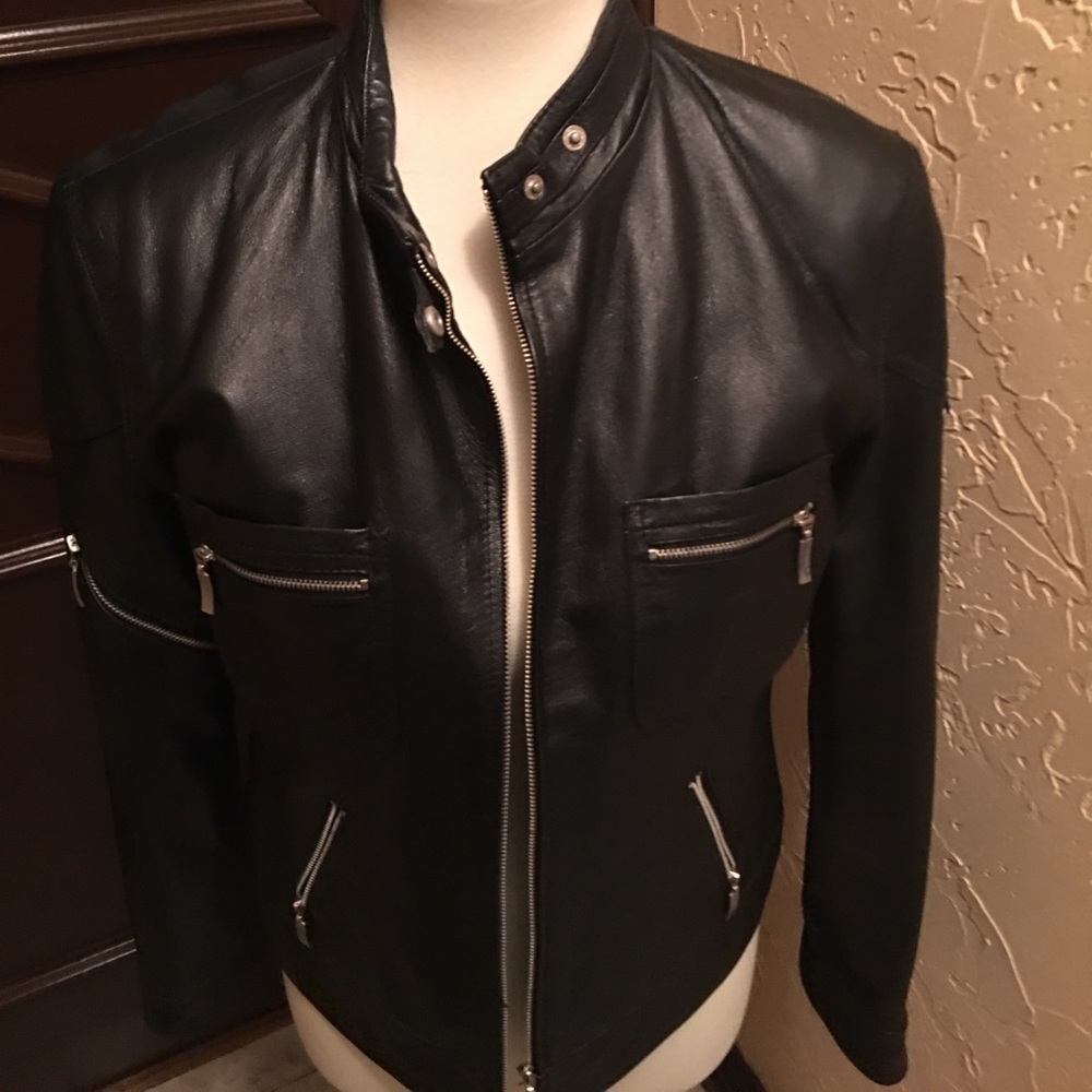 Leather black jacket