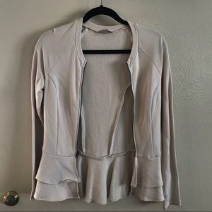 Bordeaux (Anthropologie) knit jacket in cream