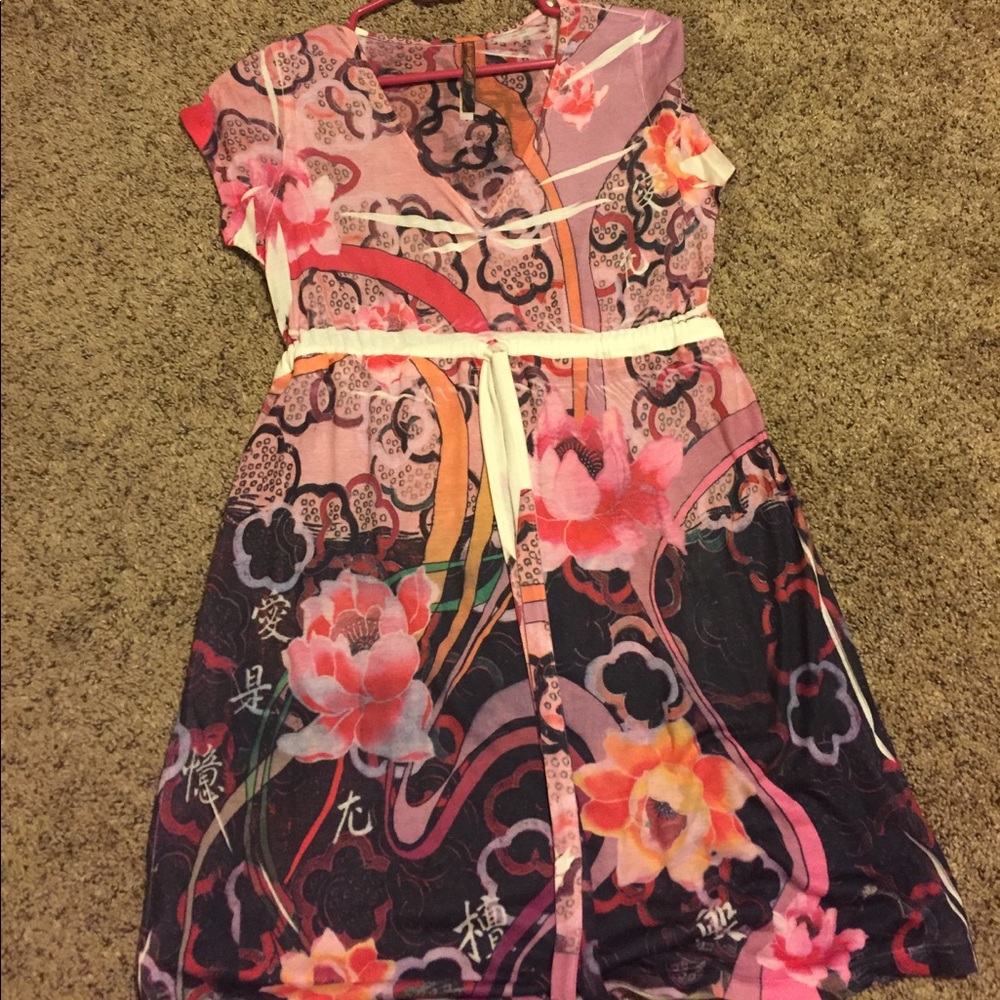 Fun cotton dress - gather at waist