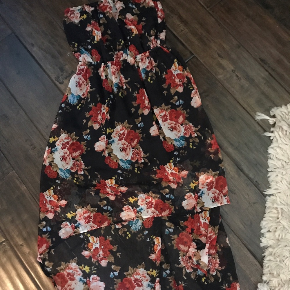 Floral High-Low Summer Dress