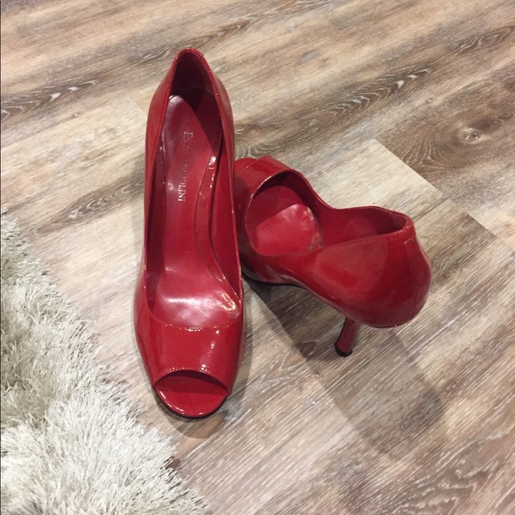 Enzo Angiolini Red peep toe pumps - Size 8 - Picture 2 of 2