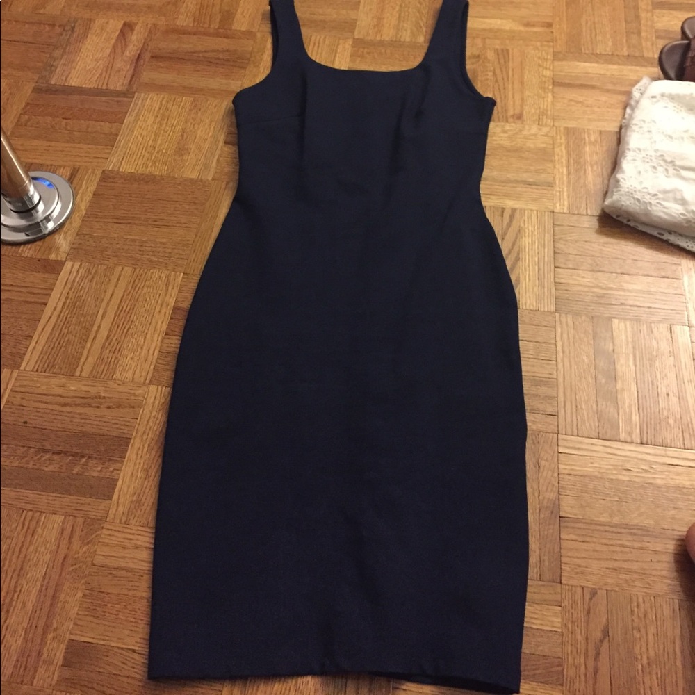 Navy body con dress