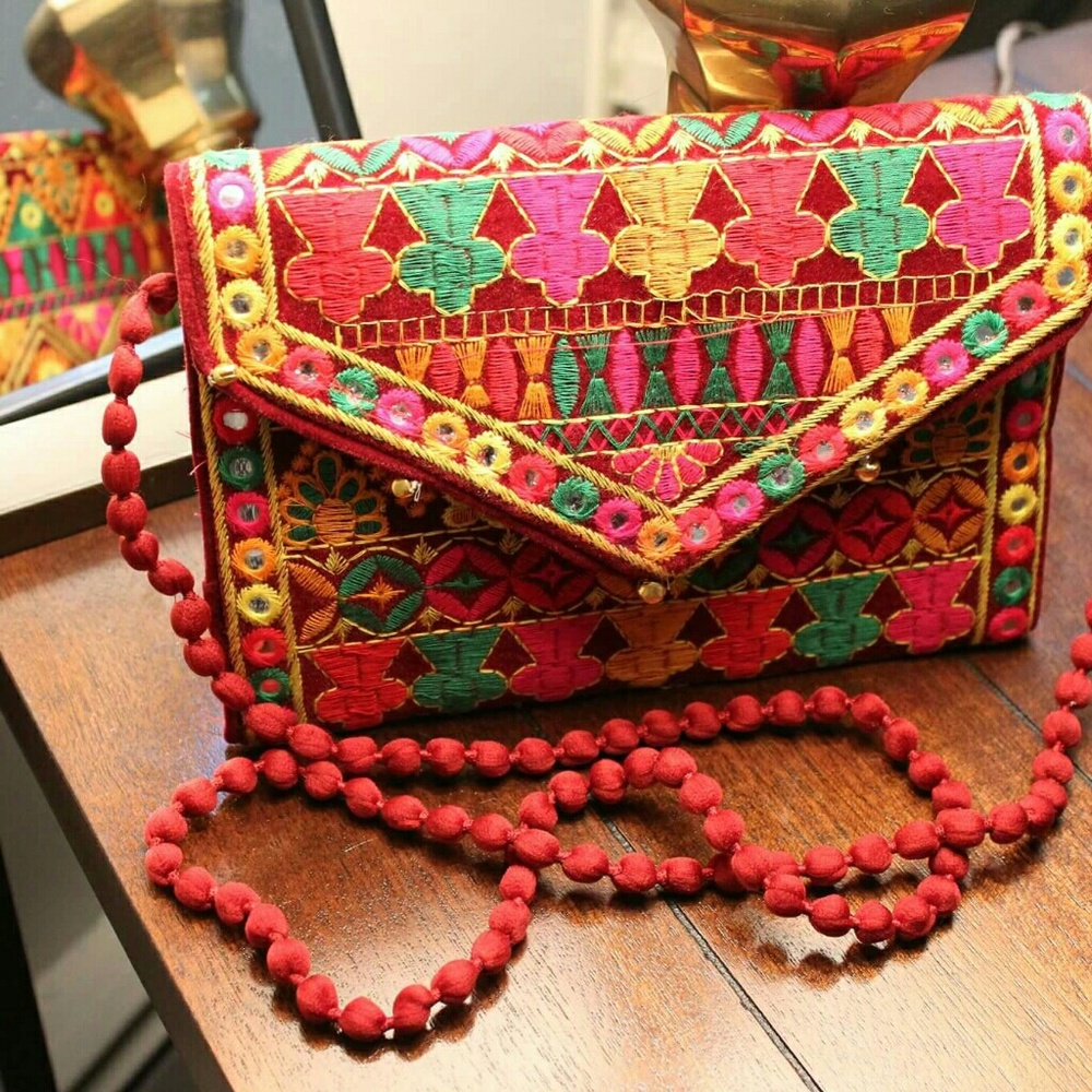 New Banjara Indian Boho Colourful Bag With Strap