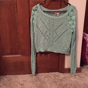 Mint Open Knit Sweater
