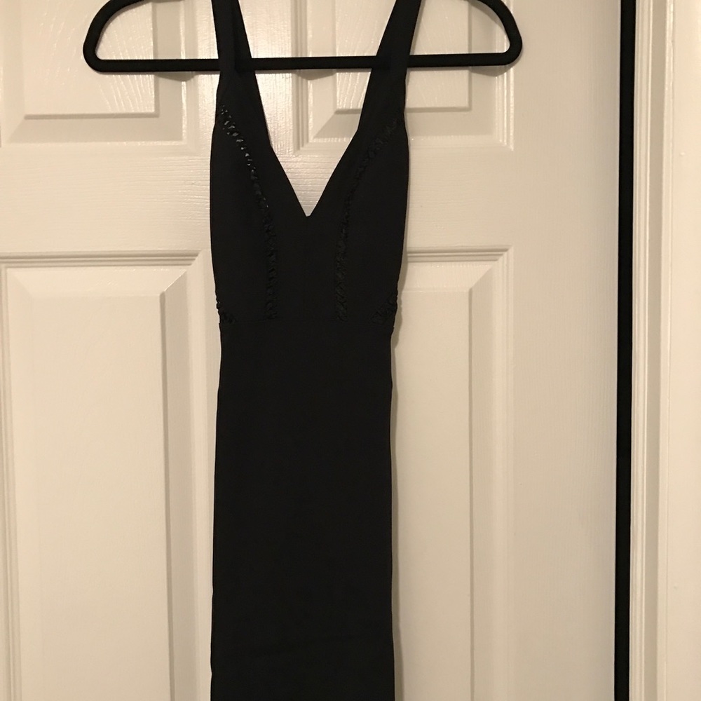 V neck little black dress