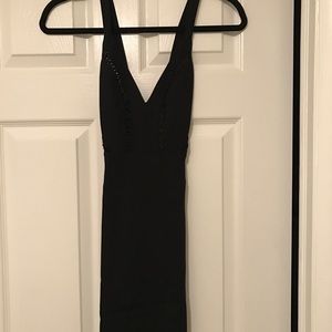 V neck little black dress