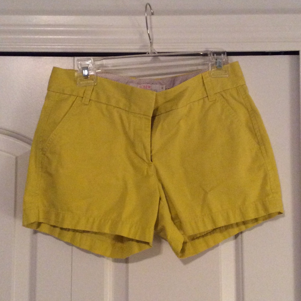 Yellow J Crew shorts