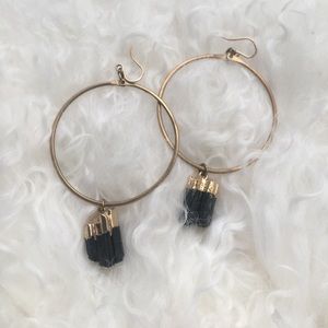 Brass hand forged earrings!