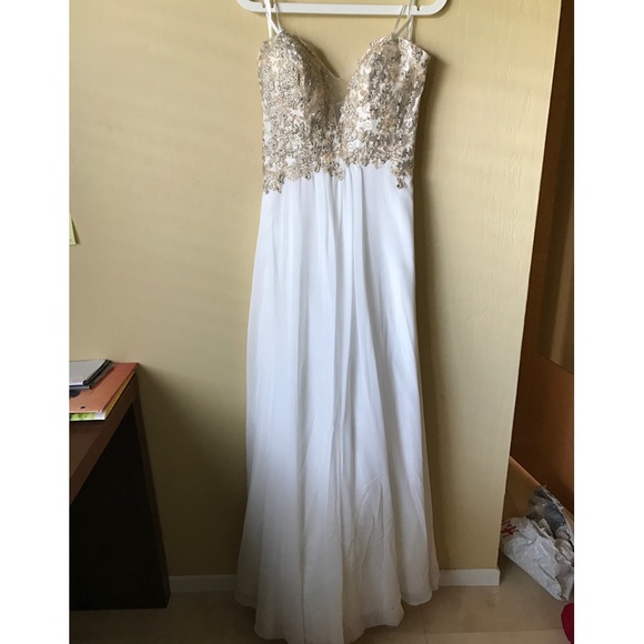 Faviana S7325 Strapless Embellished Bodice Dress - Picture 5 of 8