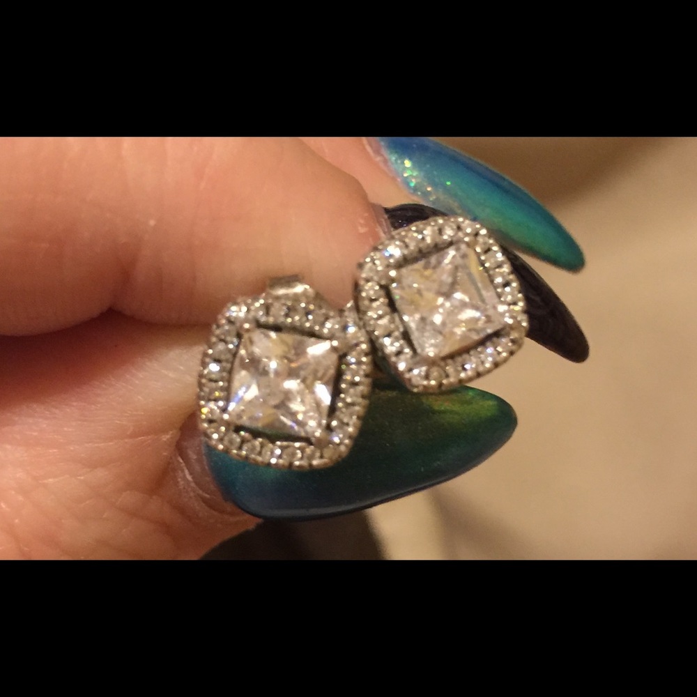 .925 Sterling Silver and Cubic Zirconia earrings