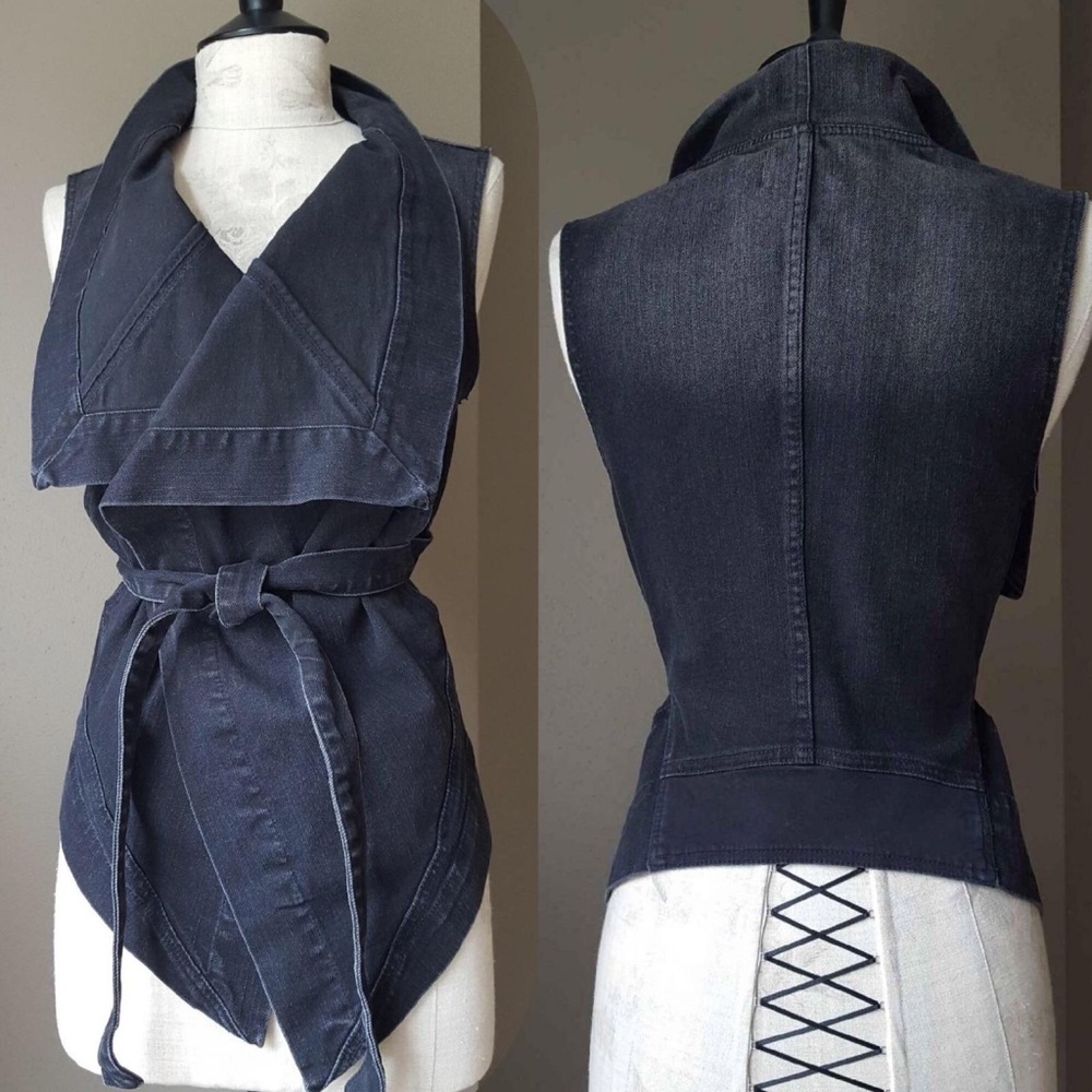 Black Denim Vest