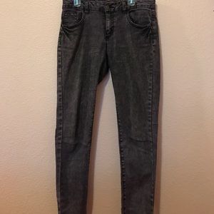 Purple infused black jeans