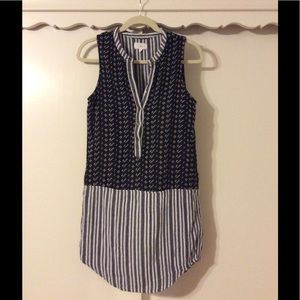 Lou & Grey Navy Patterned Dress