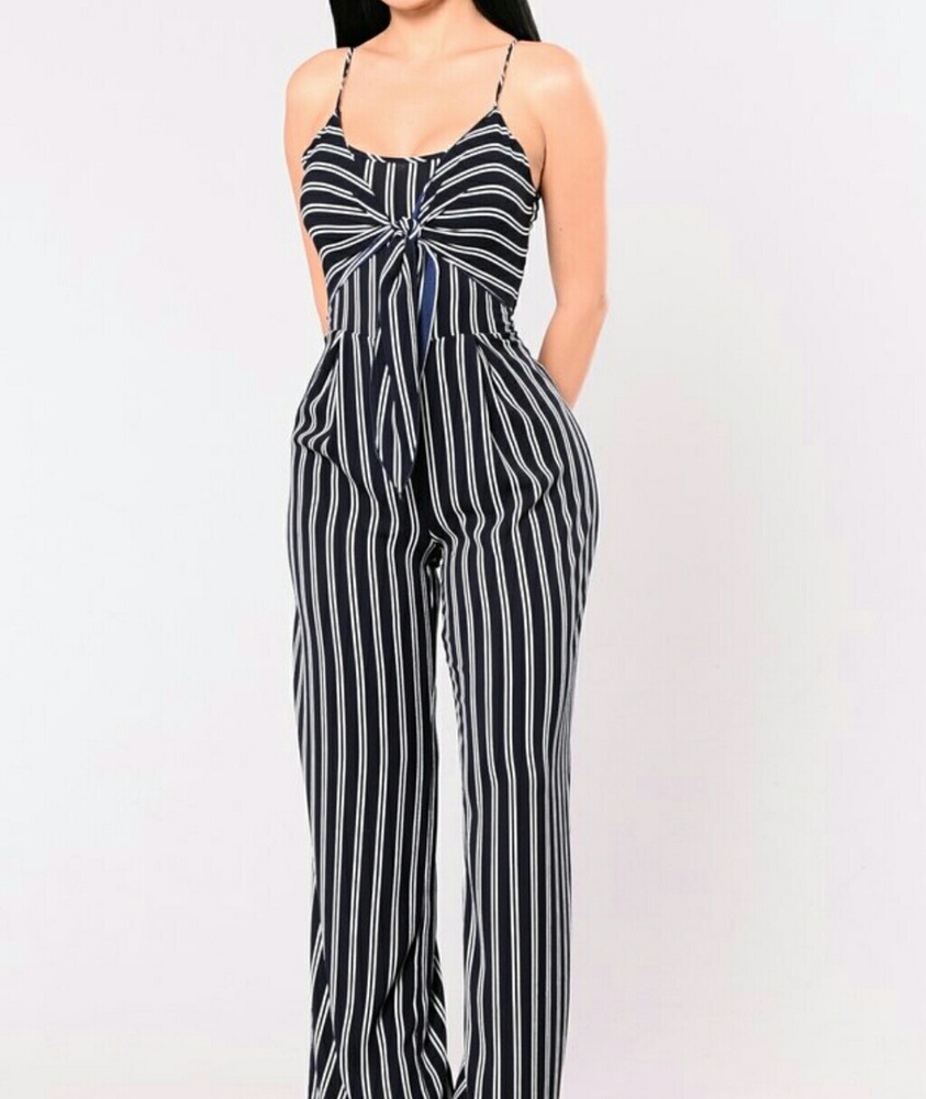 Striped jumpsuit