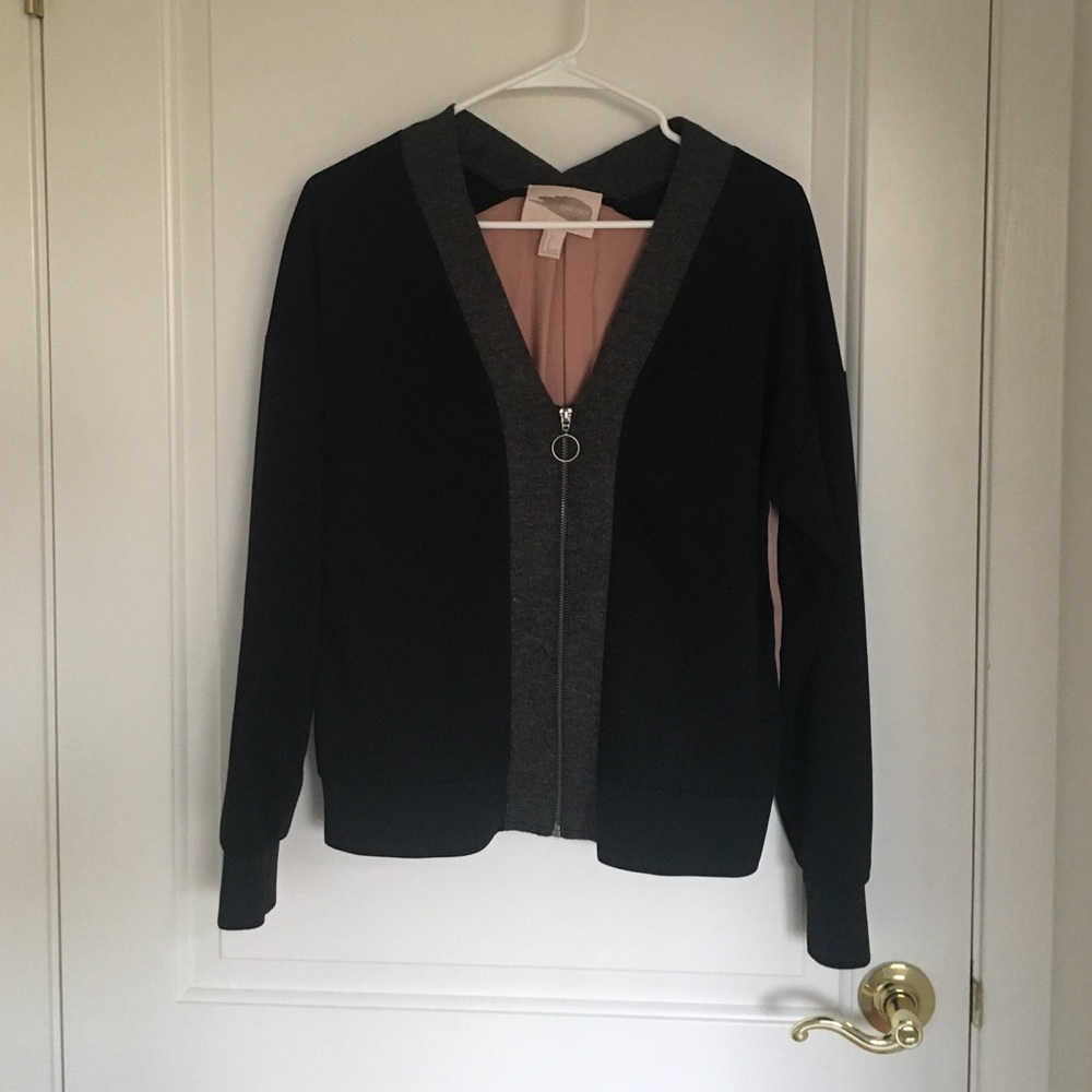 Black & muted pink coat