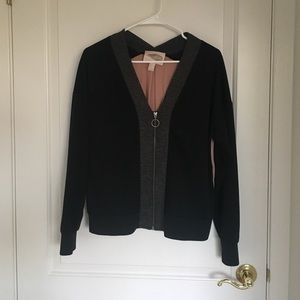 Black & muted pink coat