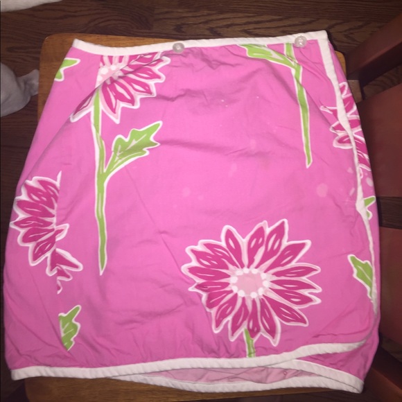 Lilly Pulitzer reversible cotton wrap skirt - Picture 2 of 4