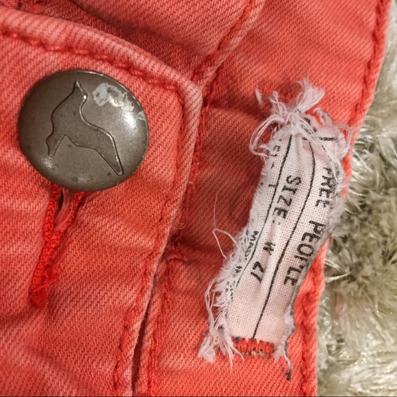Free people coral jeans - size 27 - Picture 3 of 4