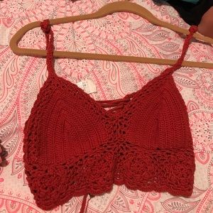 Forever 21 Knitted cropped tanktop