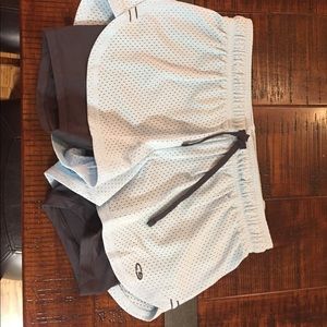 Light blue workout shorts