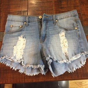 Blue jean shorts
