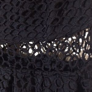 Black Sheer-Middle Lace Layered Dress