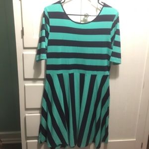 Trendy Striped Knit dress