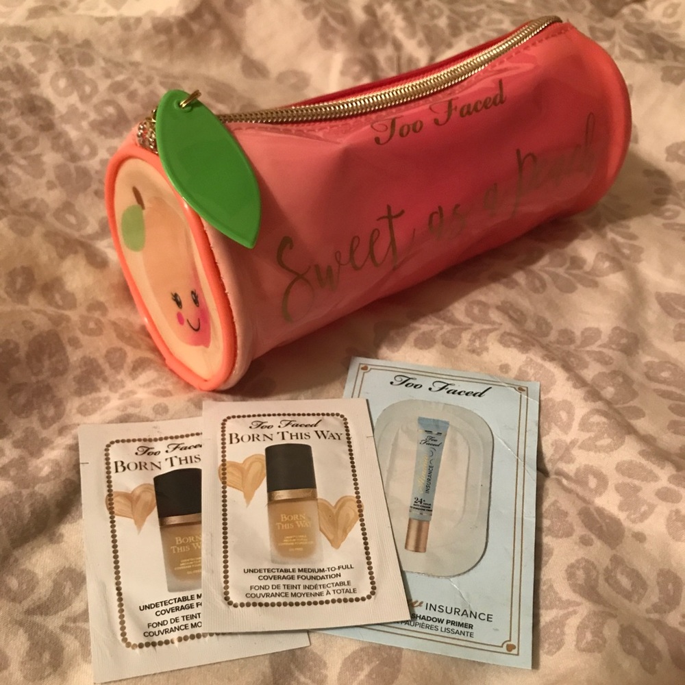 Too Faced Sweet as a Peach Bag and samples! 🍑✨