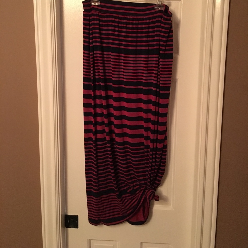 Magenta and navy striped Maxi