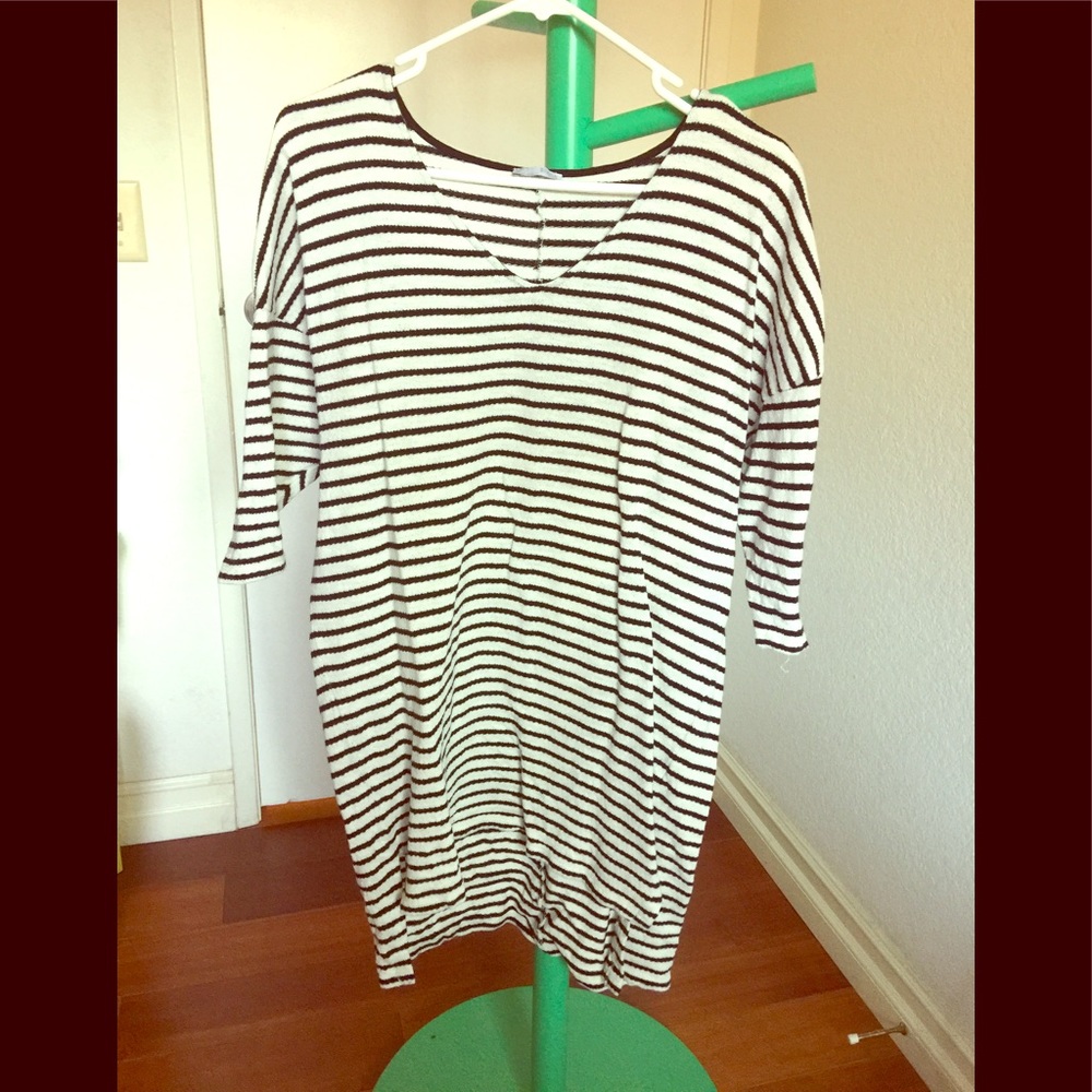Striped sweater dress