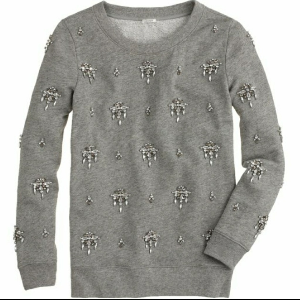 J. Crew Chandelier Jewel Sweatshirt XS Gorgeous