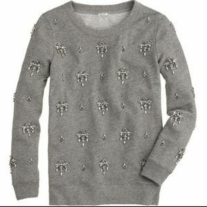 J. Crew Chandelier Jewel Sweatshirt XS Gorgeous