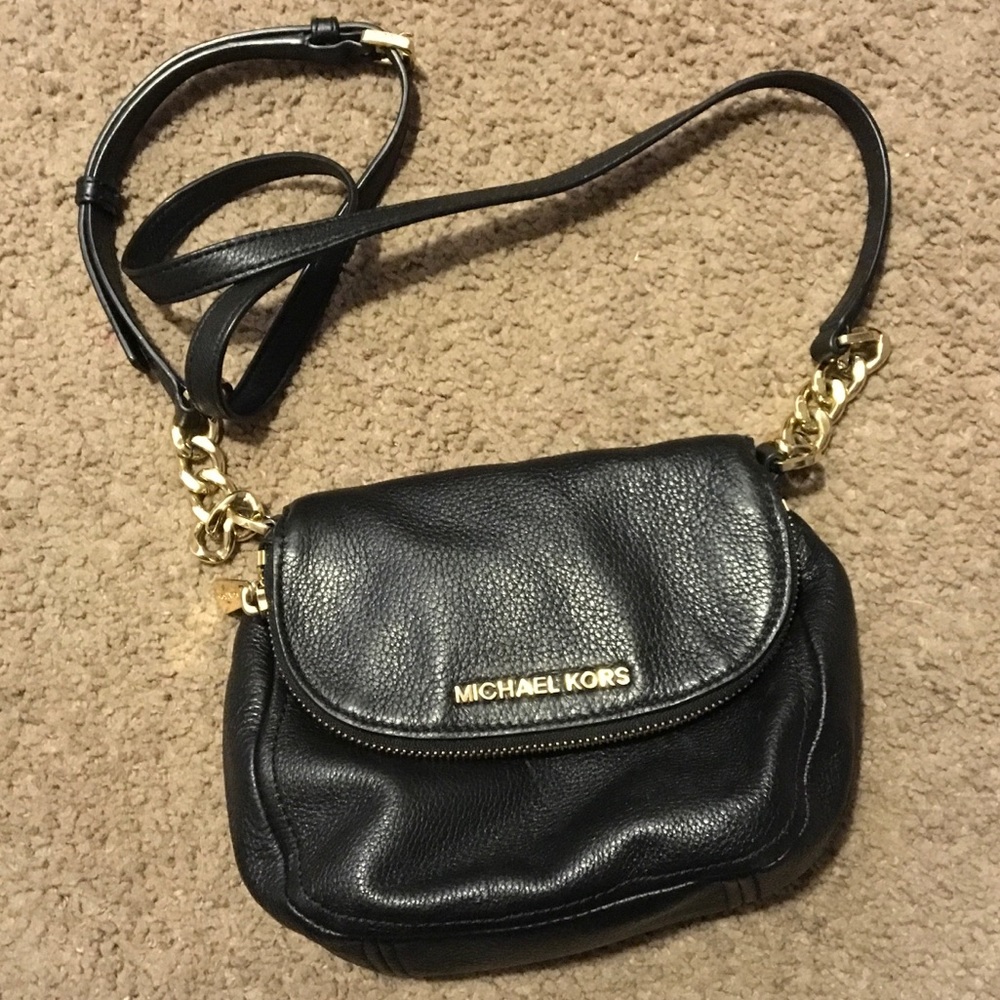 Michael kors Bedford flap black leather cross body