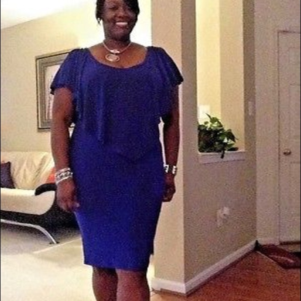 Blue Bliss Drape Top Dress