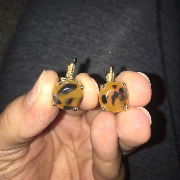 kate spade Accessories - Kate Spade Tortoise/Gold Earrings