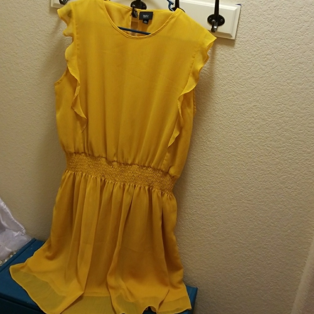 Yellow Ruffle  Sundress