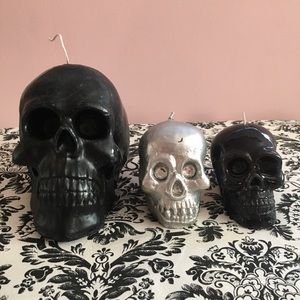 Halloween skull candles