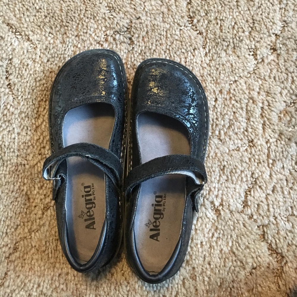 Alegria Belle Black Mary Jane Shoes
